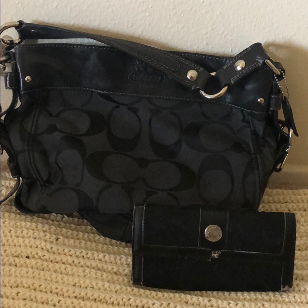 Coach purse and wallet combo